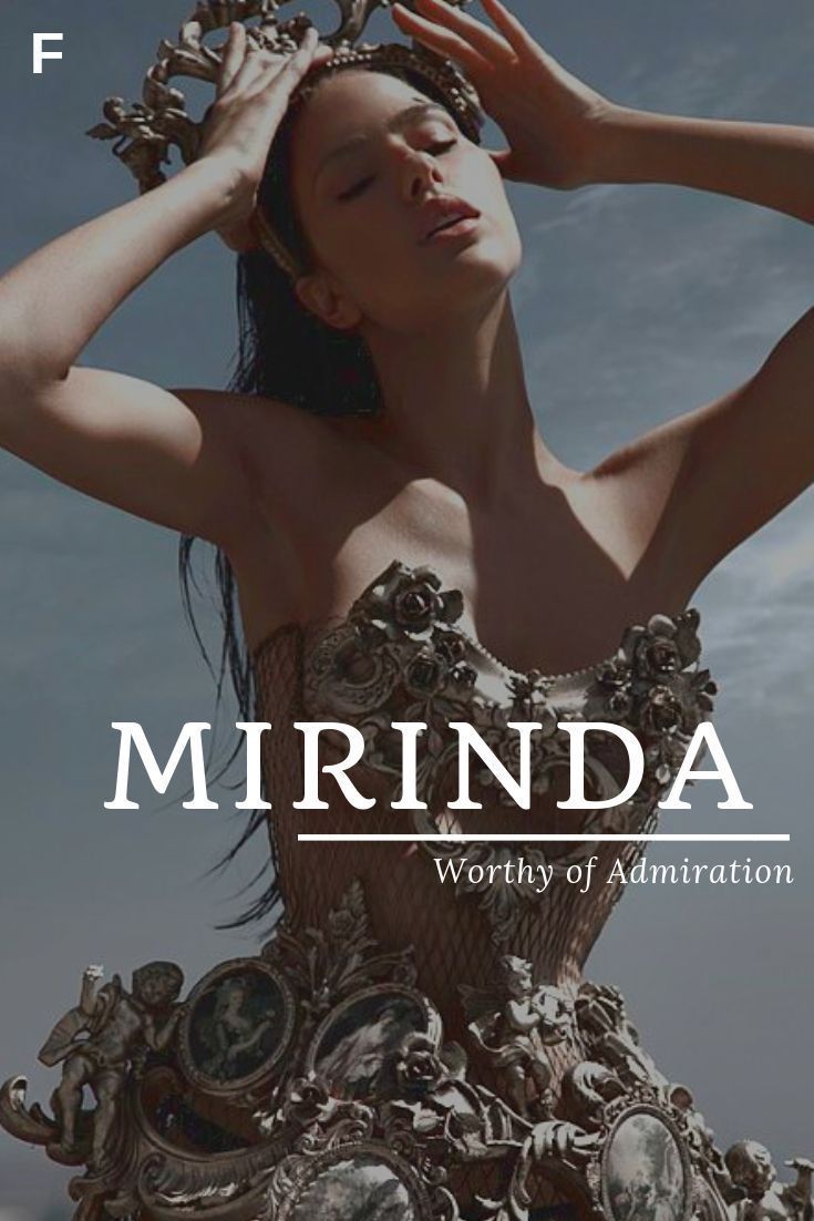 Mirinda meaning Worthy of Admiration Latin names M baby girl names M baby names ... - Baby Sh...
