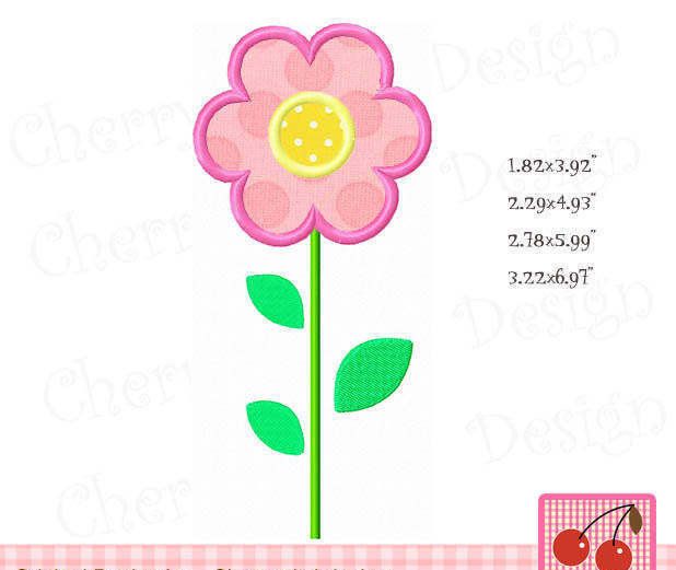 Download Spring flower, Single Flower Embroidery Applique SPRING10 ...