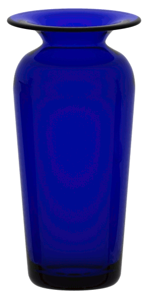 Cobalt Blue Vases Two Matching Vases Beaded Design On Scalloped