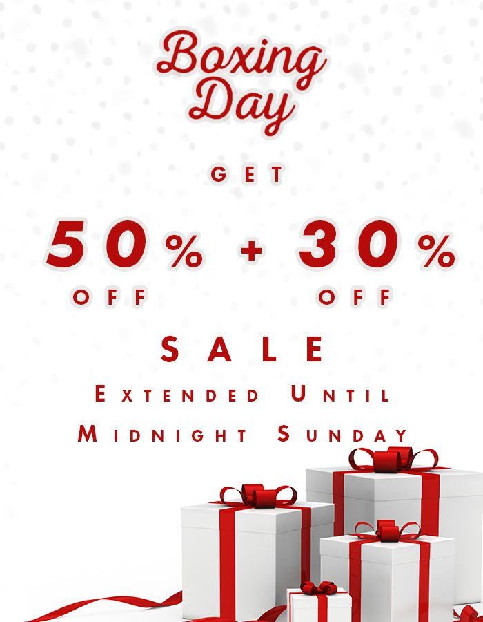 Our 50 + 30 Sale Has Been Extended Until Midnight Sunday! Sale Our 50 + 30 Sale Has Been Extended Until Midnight Sunday! Sale