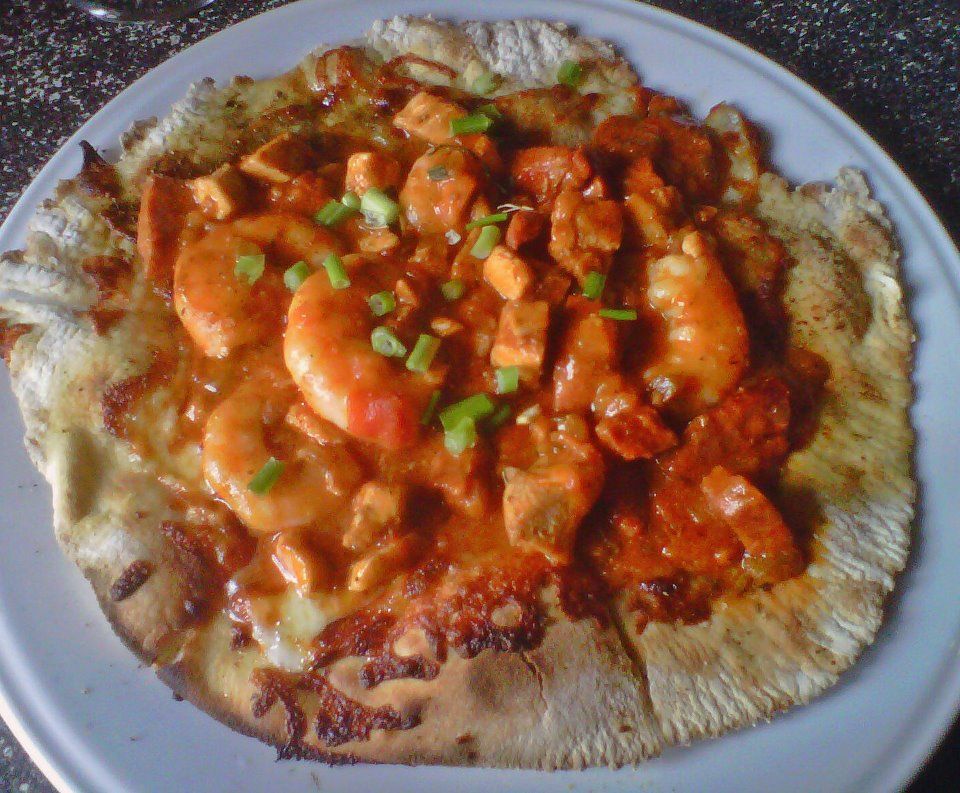 jambalaya pizza at louisiana s pizza kitchen at 95 french market