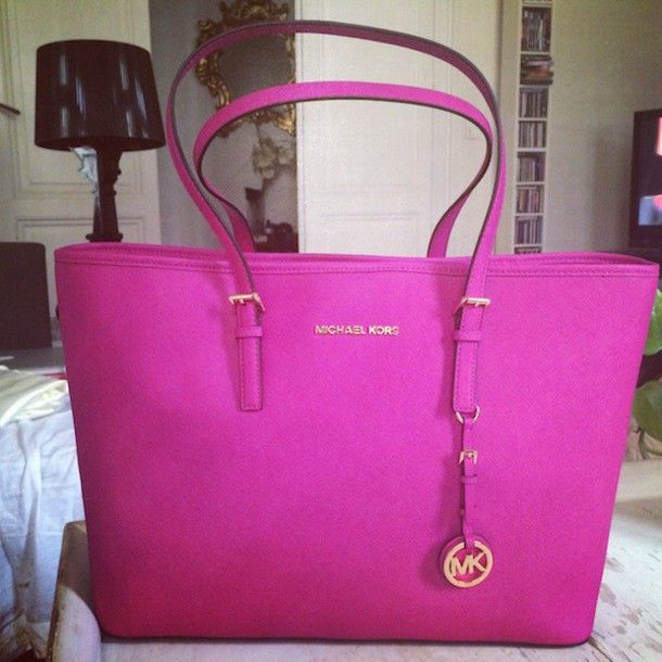 Pink Mk Purse Bag Michael Kors Fushia Neon Brand Luxury Pink Mk Purse Bag Michael Kors Fushia Neon Brand Luxury Handbag Shoulder