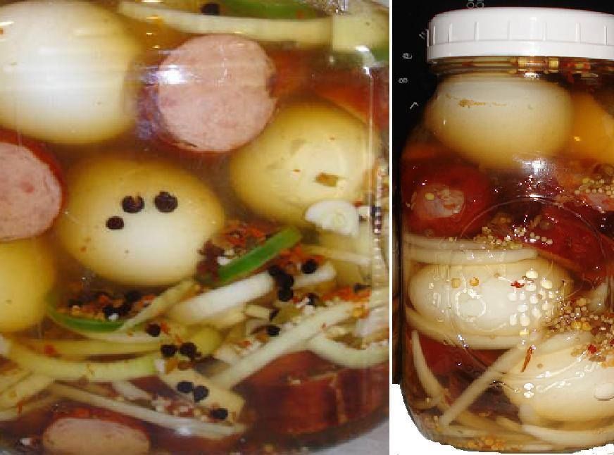 Pickled Eggs and Smoked Sausage Appetizers Pickled Pickled Eggs and Smoked Sausage Appetizers Pickled