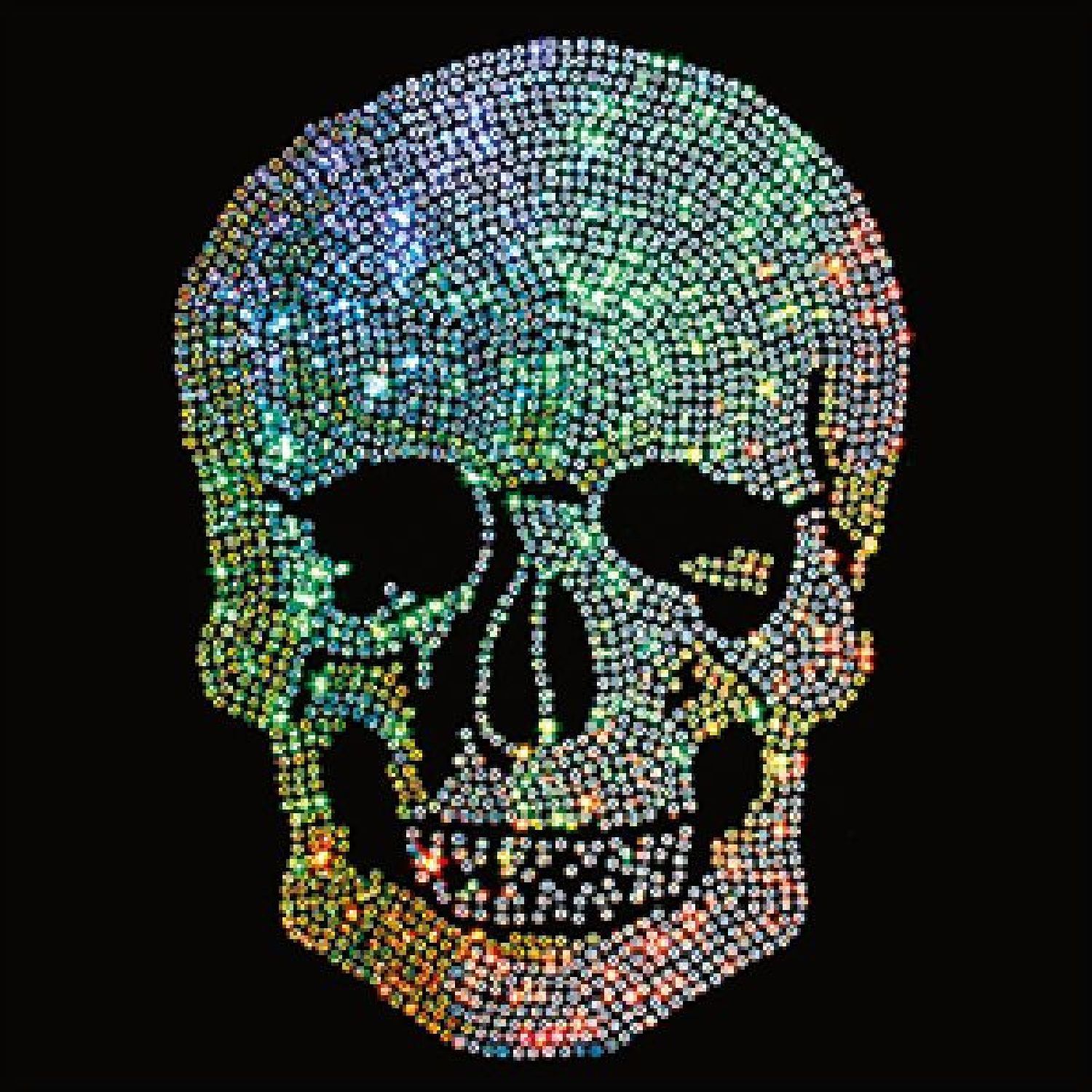 Gold Rhinestuds Day of the Dead Sugar Skull Womans SHORT SLEEVE T Shirt 15490
