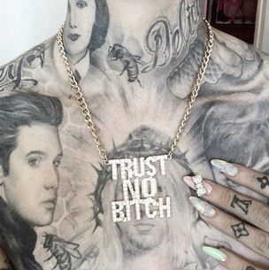 Jeffree Star Jeffree Star Star Face Tattoo Chest Piece