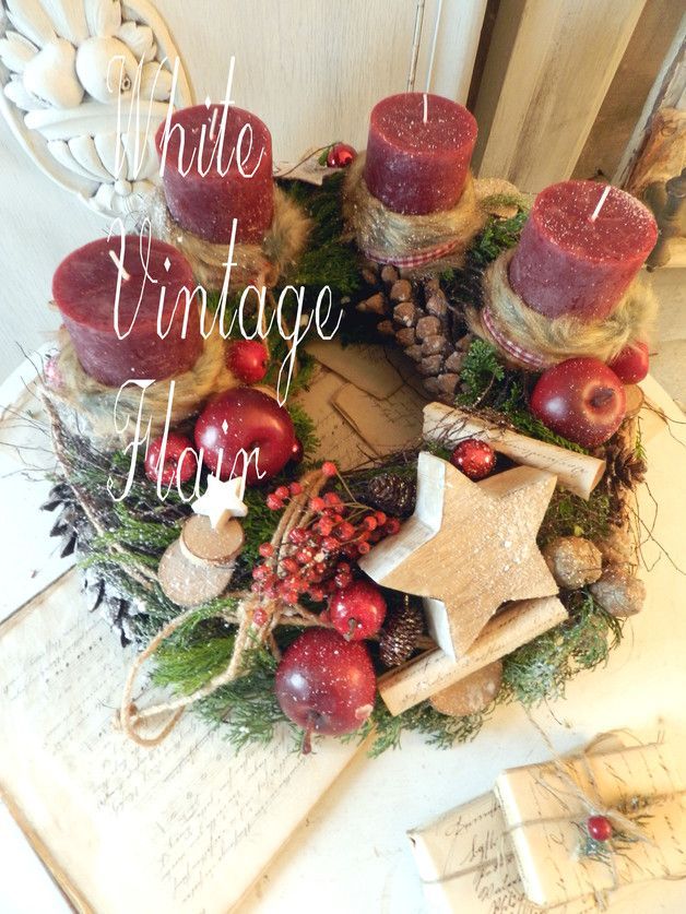 Wunderschöner, großer Adventskranz. In Natur / g... - #Adventskranz #grosser #...