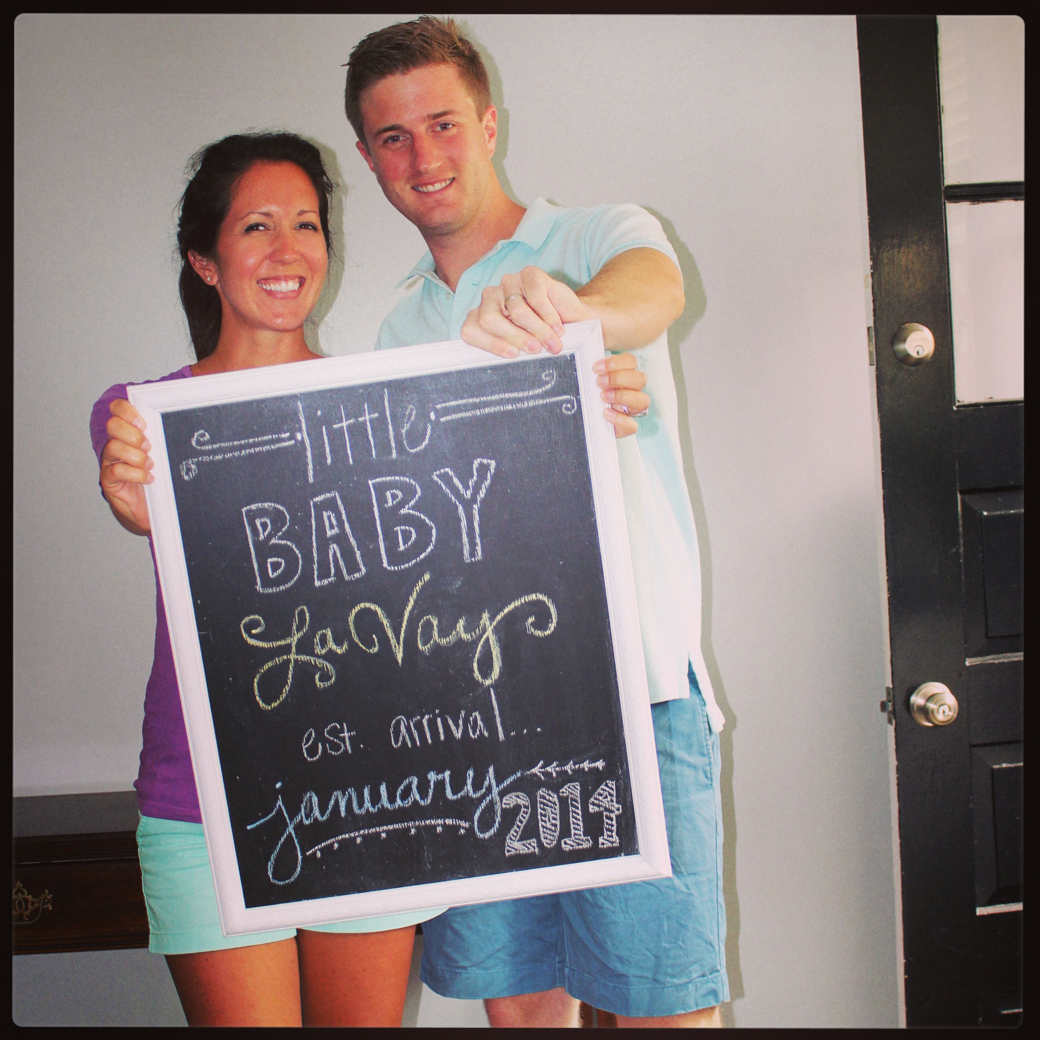 chalkboard baby announcements