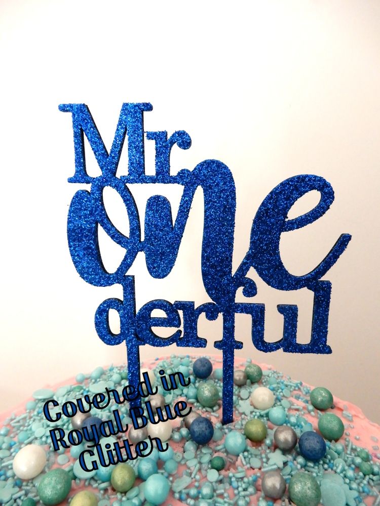 mr onederful cake topper
