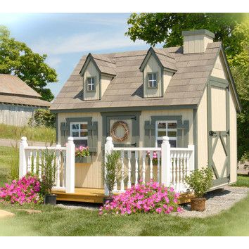 Little Cottage Company Cape Cod Playhouse Kit With Floor
