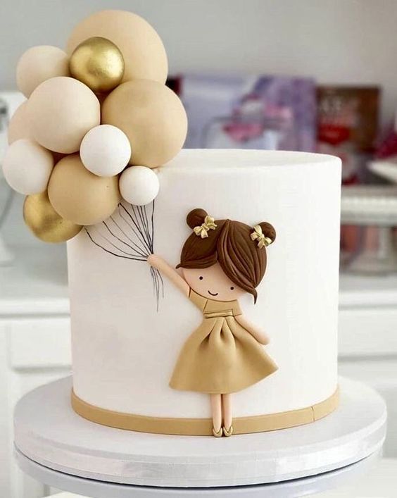 decorated birthday cakes 3 Baby Girl Birthday Cake, Candy Birthday Cakes, Creative Birthday Cakes, Beautiful Birthday Cakes, First Birthday Cakes, Creative Cakes, Beautiful Cakes, Bithday Cake, Baby Girl Cakes