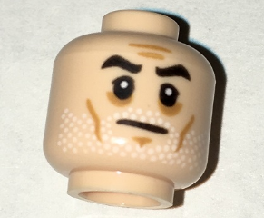 LEGO NEW LIGHT FLESH MINIFIGURE HEAD WITH CHEEK LINES AND HEADSET PATTERN LEGO NEW LIGHT FLESH MINIFIGURE HEAD WITH CHEEK LINES AND HEADSET PATTERN