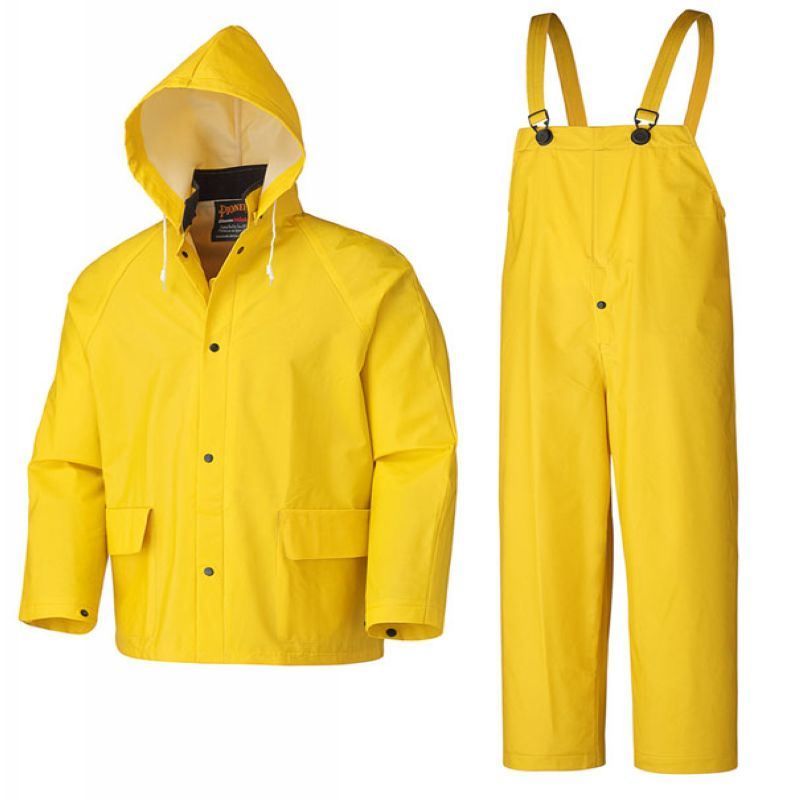 PVC Bib Pant Style : Trousers. Material : Nylon. Feature : Flame Retardant. Gender : Men s. Season : Winter. 1. Product: Bib pant 2. Fabric: 100% polyester, waterproof 3. Size: European size S-3XL or according to your own request 4. Quilted lining 180G, 100% waterproof 5. All seams stitched & taped 5. Waist adjusted by elastic for trouser/ by elastic & drawing for Bib pant 6. Leg opening adjusted by zippers & velcro for bib pant 7. Heavy duty suspenders for bib pant 8. Packing: 1PC/polybag & 40 Yellow Raincoat, Yellow Jacket, Pioneer Trail, Maternity Work Clothes, Chef Wear, Safety Clothing, Plus Size Work, Rain Suit, Hooded Raincoat