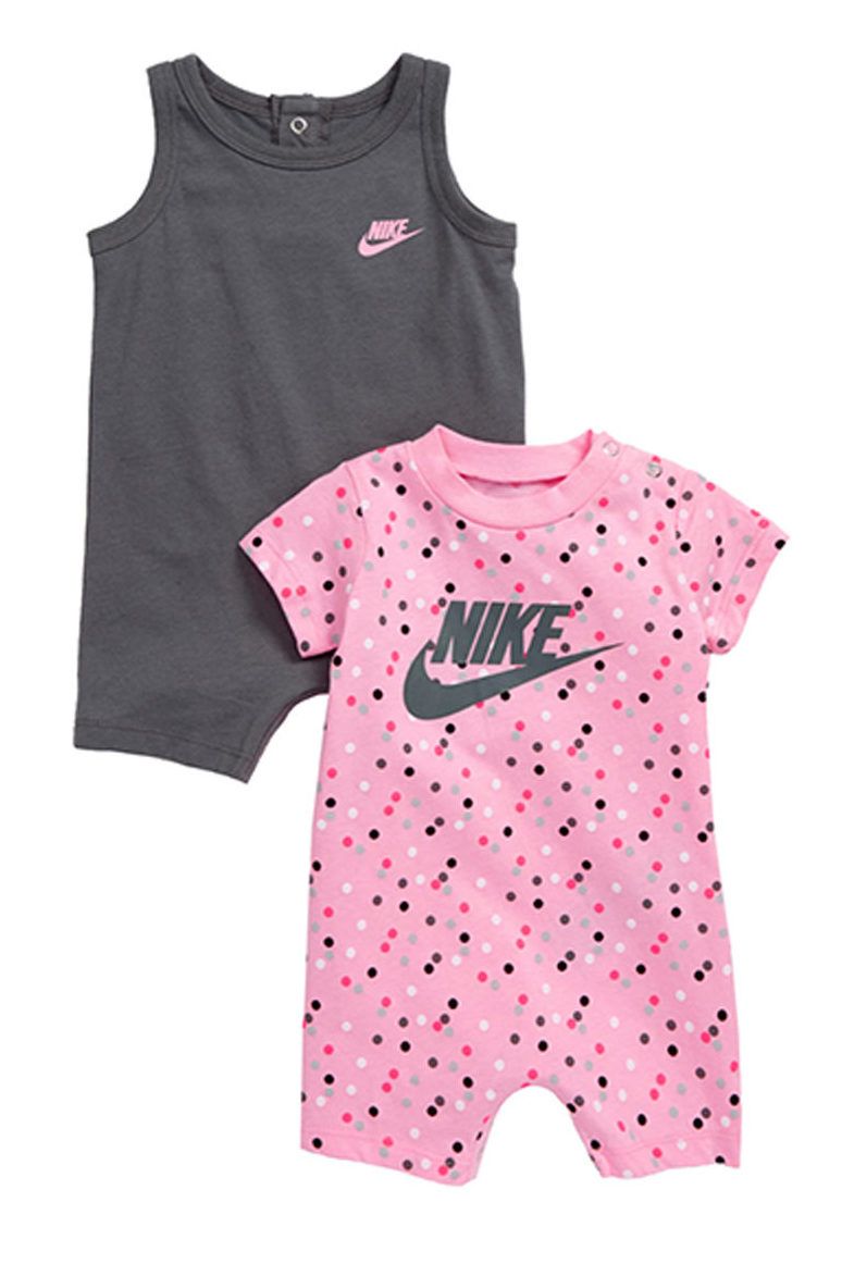 Nike Baby Girls 2 Pack Logo Cotton Rompers Nike Baby Clothes Luxury Baby Clothes Baby Girl Clothes