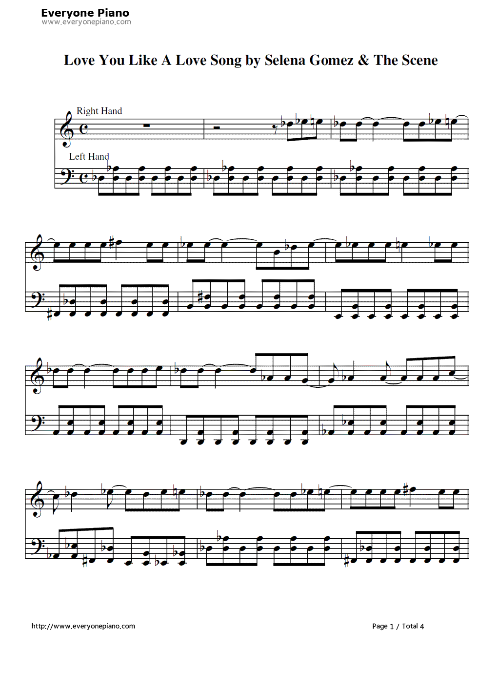 free love you like a love song sheet music preview 1 nhac love song sheet music free