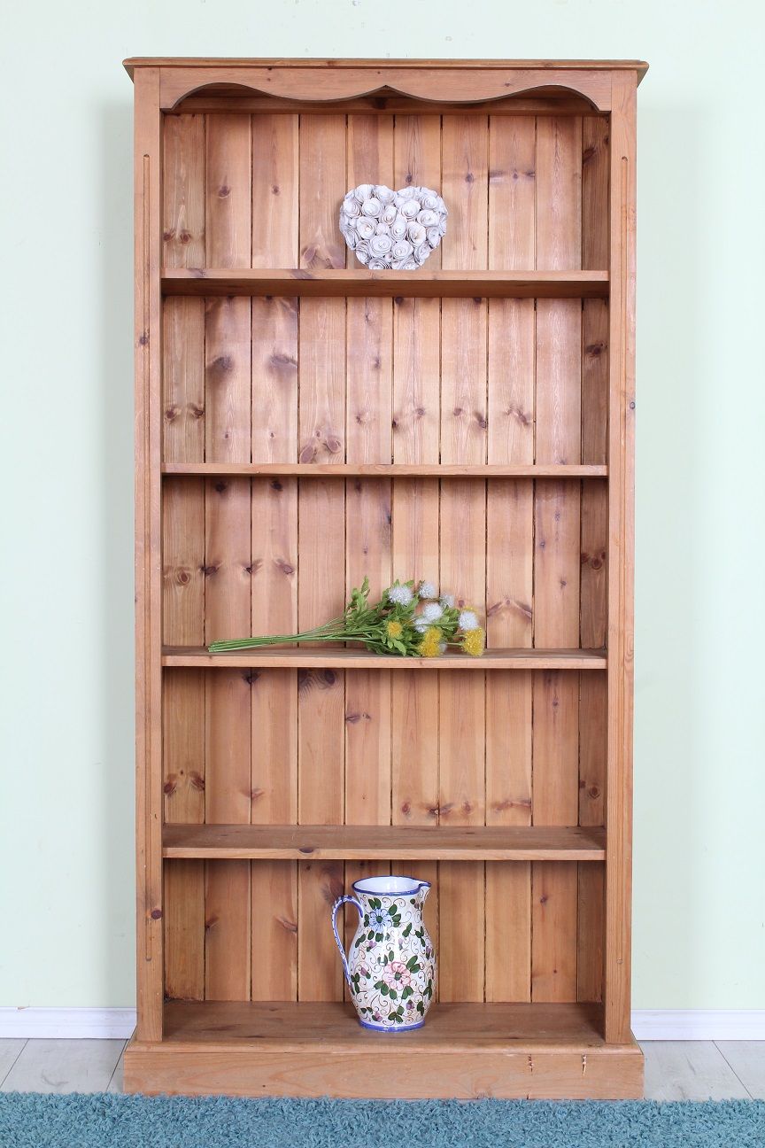 140 Pine Bookcase With 5 Fixed Shelves All Tongue And Groove Solid 140 Pine Bookcase With 5 Fixed Shelves All Tongue And Groove Solid