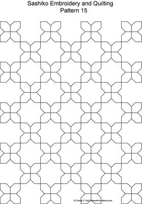 Sashiko Pattern 12 Bordado Japones Patroned De Bordado A Mano Y