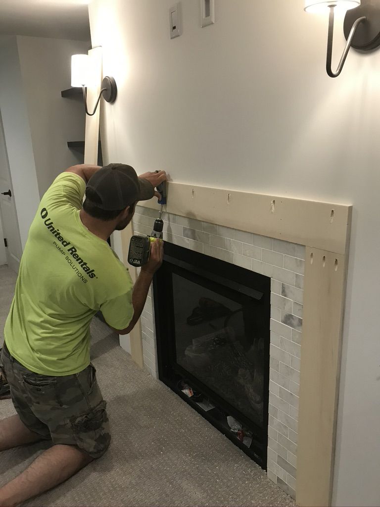 How To Install A Gas Fireplace With Tile Surround And Wood Mantel In how-to-install-a-gas-fireplace-with-tile-surround-and-wood-mantel-in