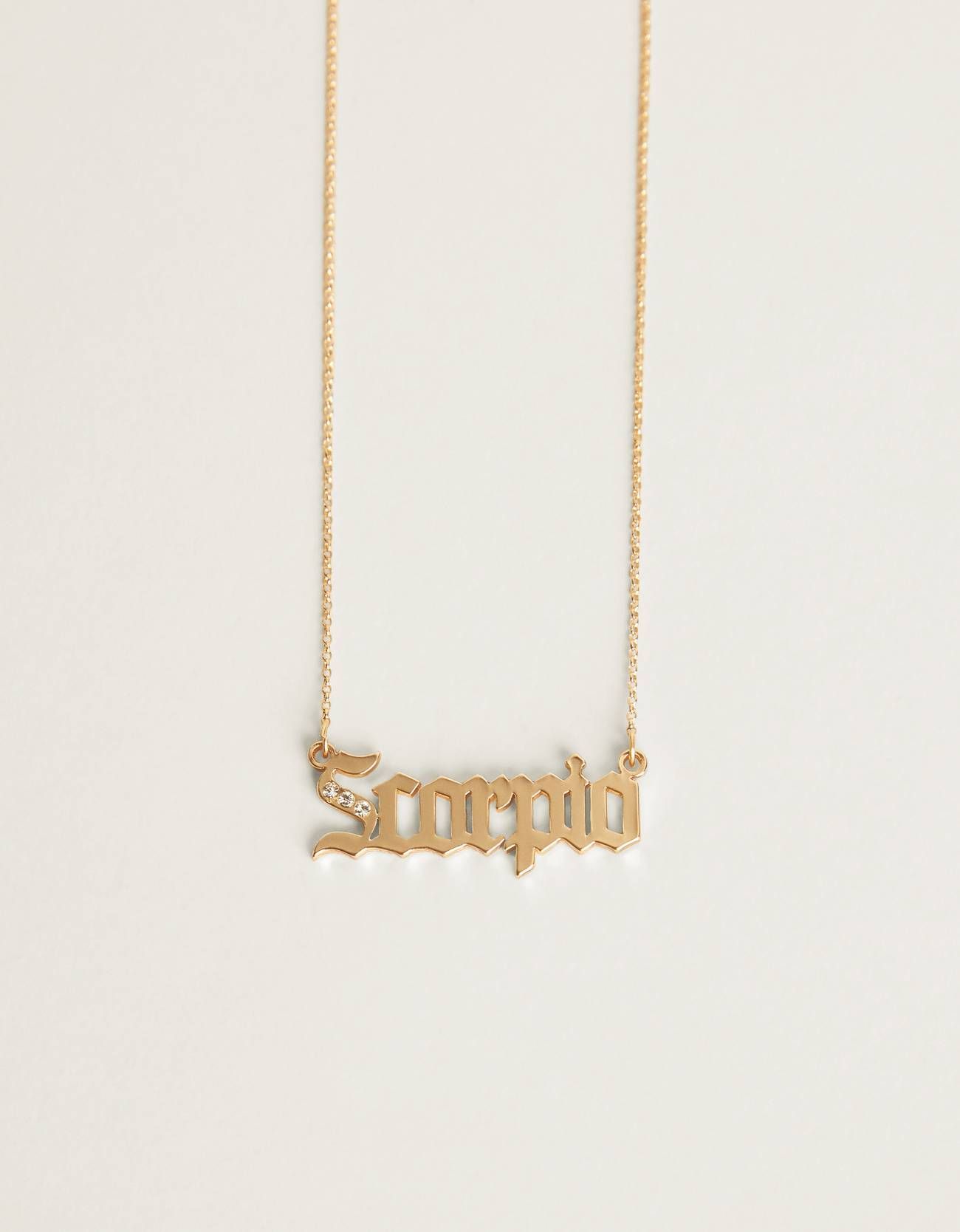 bershka zodiac sign necklace