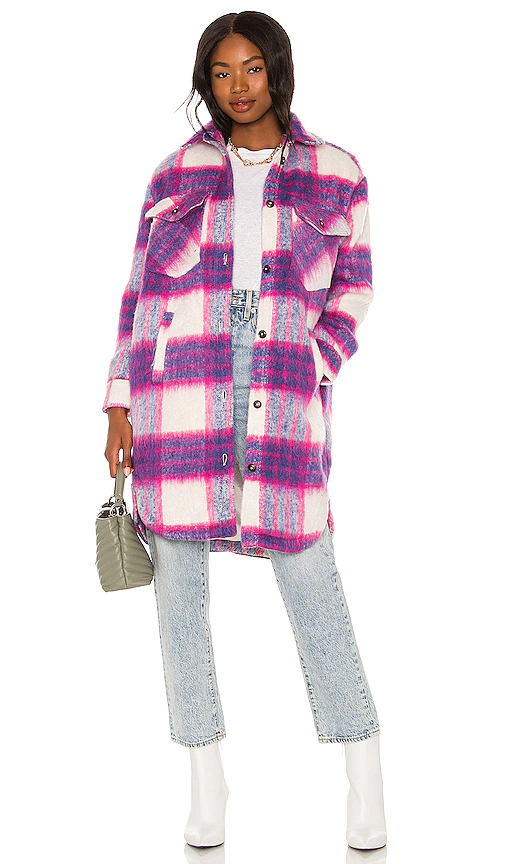 Blanknyc Long Plaid Shacket In Prime Time ModeSens in 2023 Blank