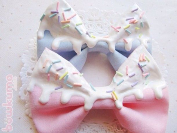 Hair accessory: baby blue, pastel pink, candy, icing, sprinkles, ice cream, hair...