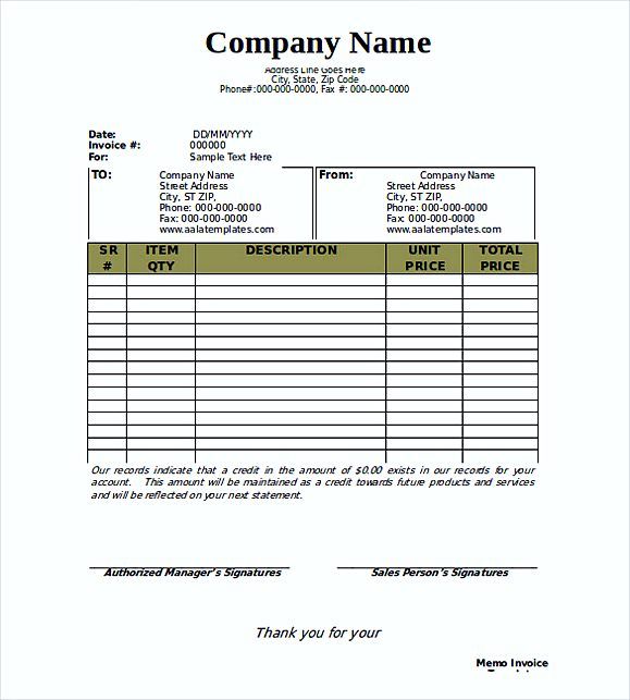 Free Memo Invoice templates , blank invoice template pdf , Why