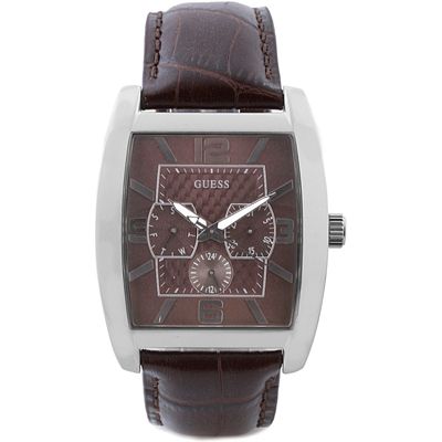 Buy Guess W80009G2 Men Analog Watch by E TRADERS RETAIL, on Paytm, Price: Rs.7700?utm_medium=pintrest Chronograph Watch Men, Brown Leather Watch, Guess Men, Brown Band, Analog Watch, Men Online, Minerals Crystals, Quartz Movement, Stainless Steel Case