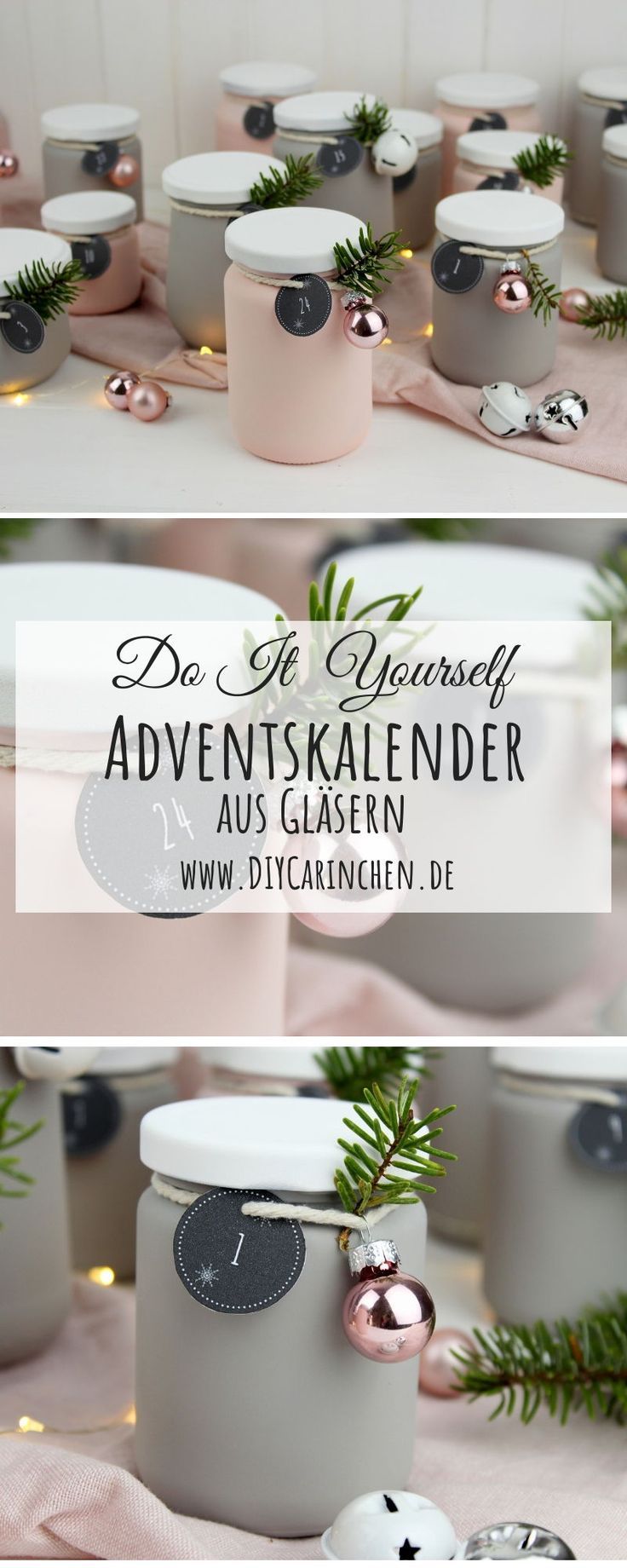 DIY - Upcycling Adventskalender aus alten Gläsern einfach selber machen