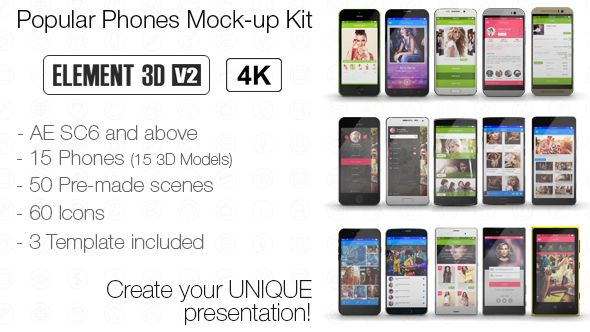 popular phones mock up kit best after effects templates