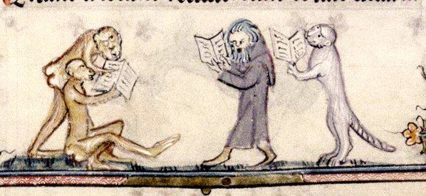 Image result for medieval manuscripts animals reading