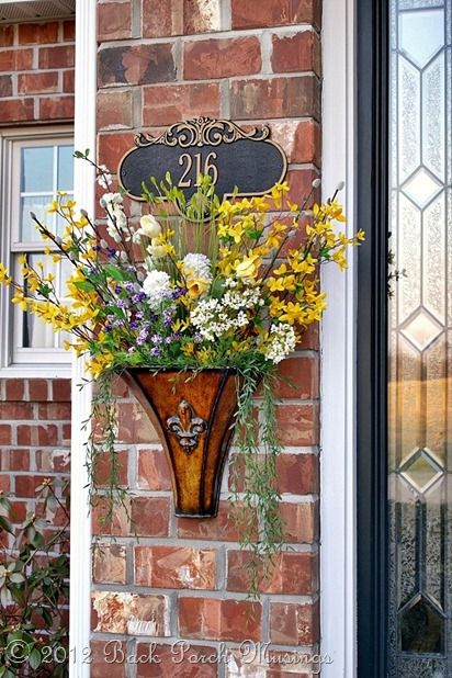 Front Porch I Love Wall Pockets Spring Door Decoration Front