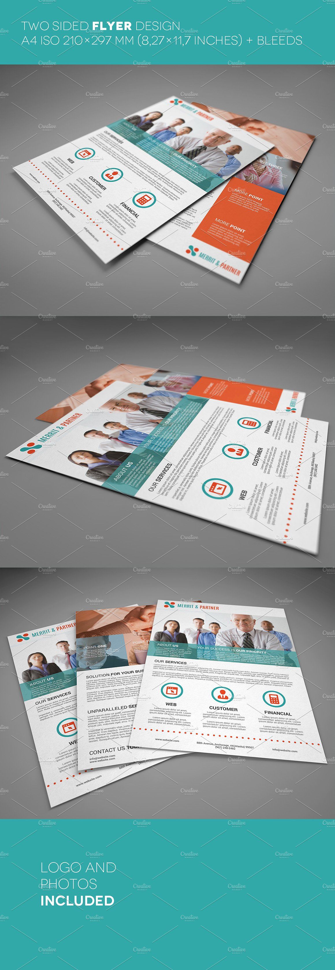 A4 Double Sided Corporate Flyer Iso Print Details Included Printing Design A4 Double Sided Corporate Flyer Iso