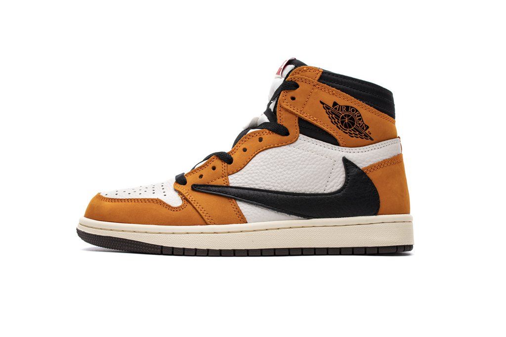 orange and white jordan 1s