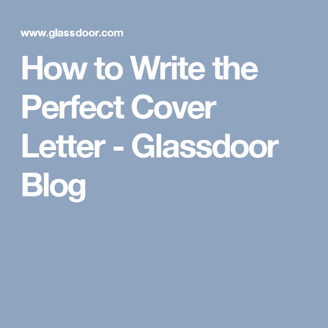 Perfect cover letter for any job