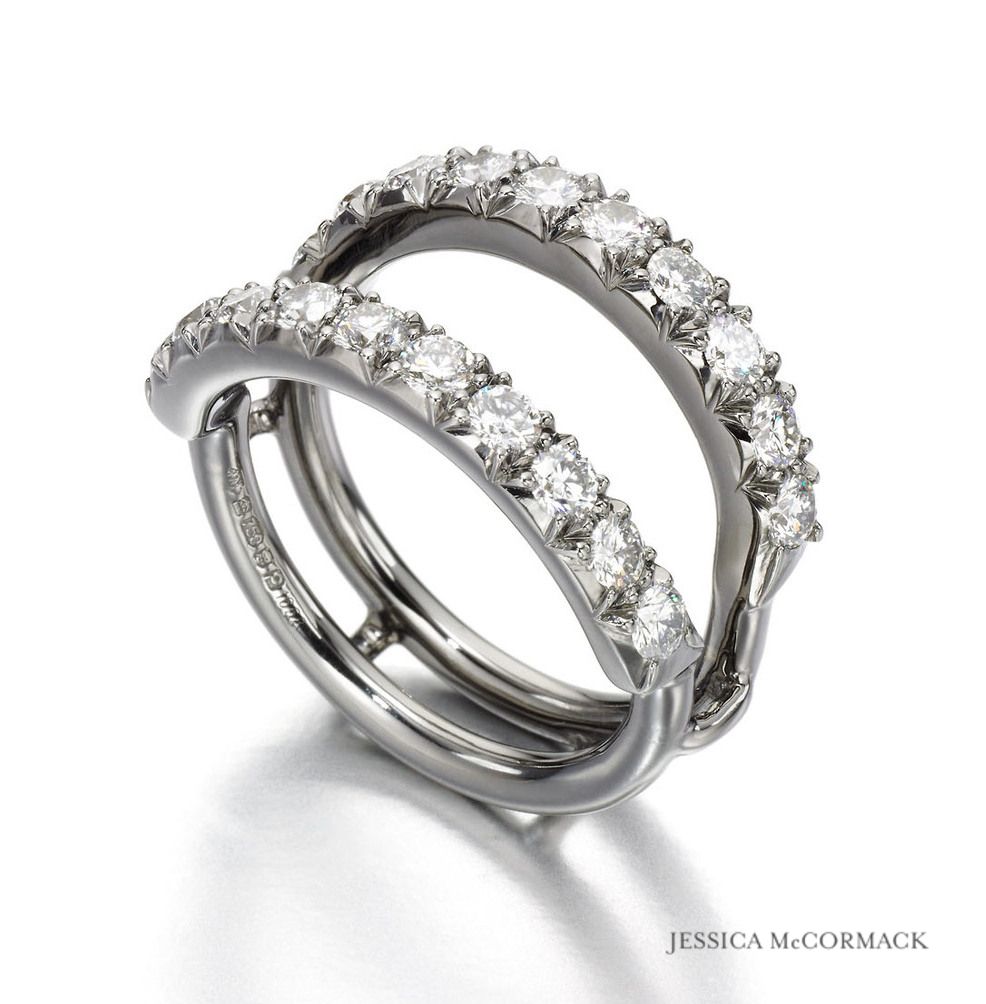 Jessica Mccormack Double Band Party Jacket As A Wedding Jessica Mccormack Double Band Party Jacket As A Wedding Diamonds White Gold
