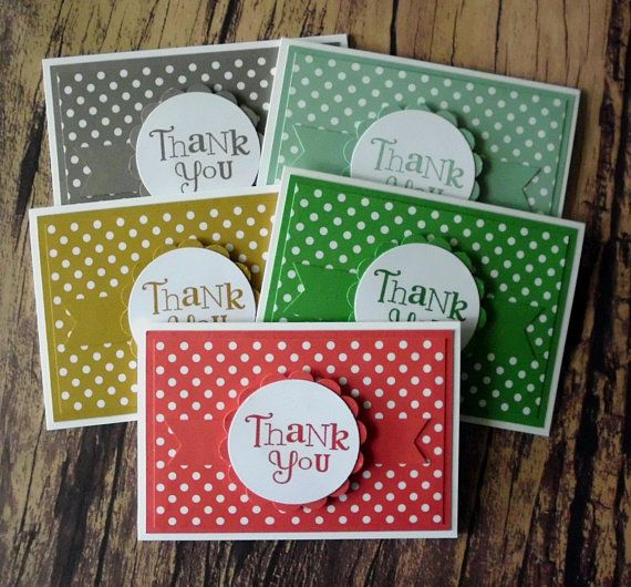 Handmade Stampin up Thank You Card Set