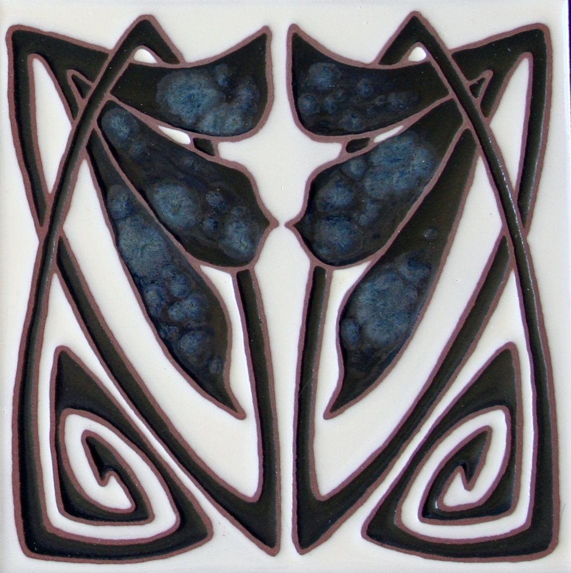 Art Deco Tile From Loftin Woks 6 Inch Black And White Art Deco Tile From Loftin Woks 6 Inch Black And White Decorative Loftintileworks