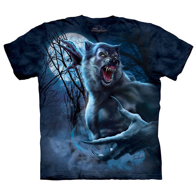Angry Wolf Head Boys Print Graphic Tee Short Sleeve T-Shirt