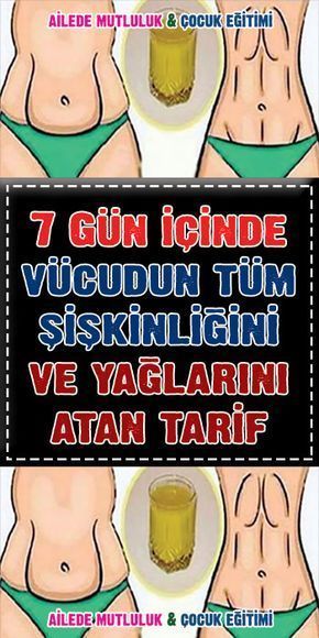 7 Gün içinde vücudun tüm şişkinliğini ve yağlarını atan tarif… Vücu...