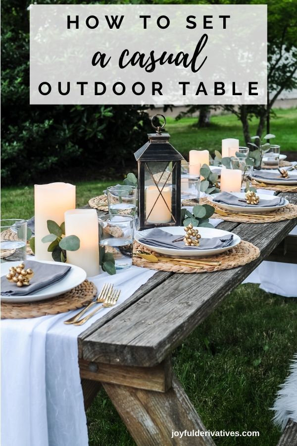 Lovely Outdoor Table Decor for a Dinner Al Fresco