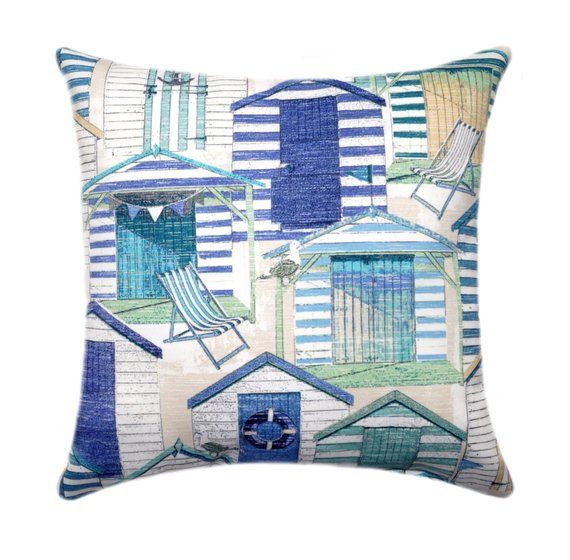 Blue Indoor Outdoor Nautical Pillow Covers Cushion Huts - Nautical Patio Cushions Blue Indoor Outdoor Nautical Pillow Covers Cushion Huts - Nautical Patio Cushions
