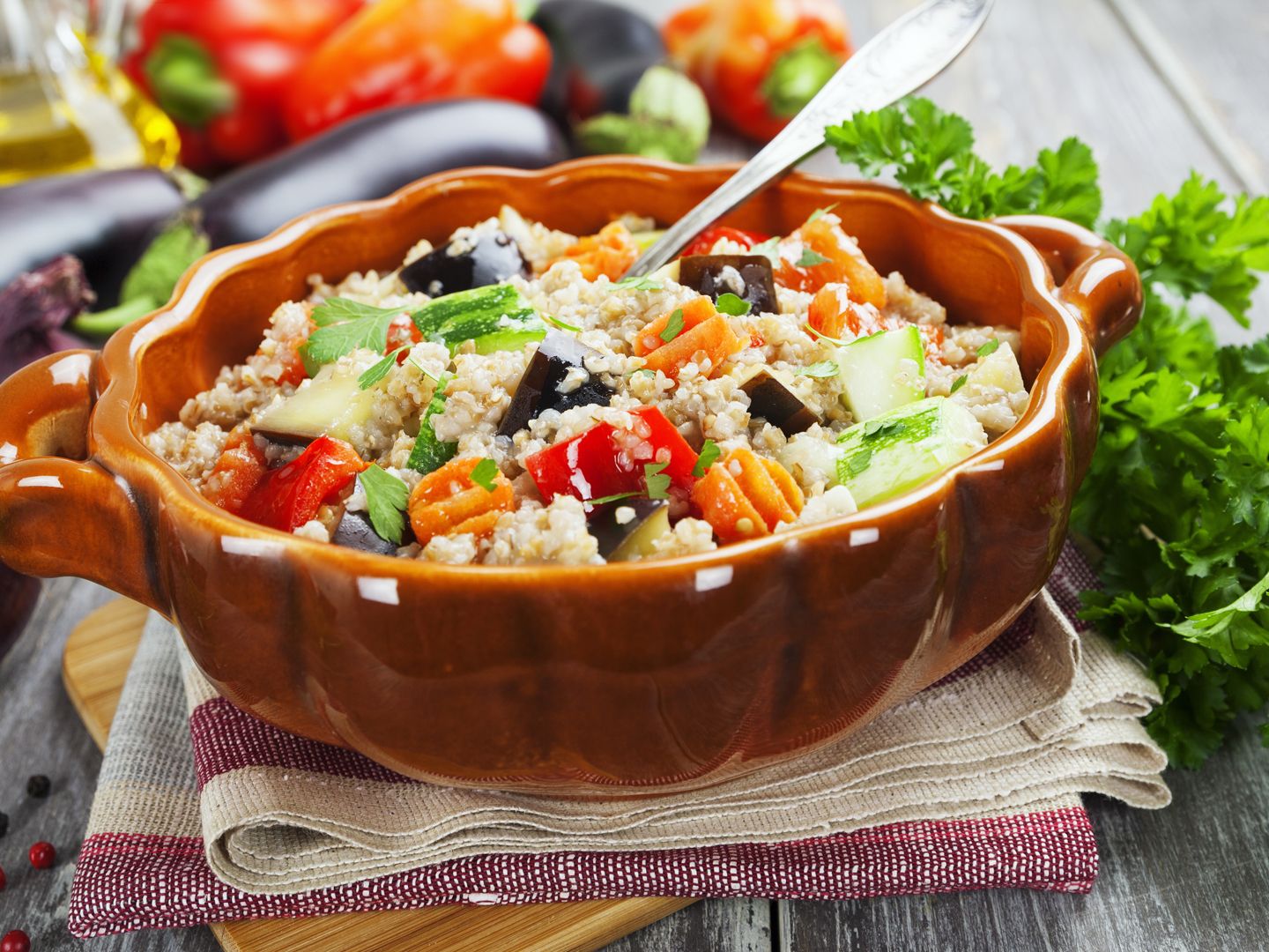 Middle Eastern pilaf is traditionally made with white rice ...