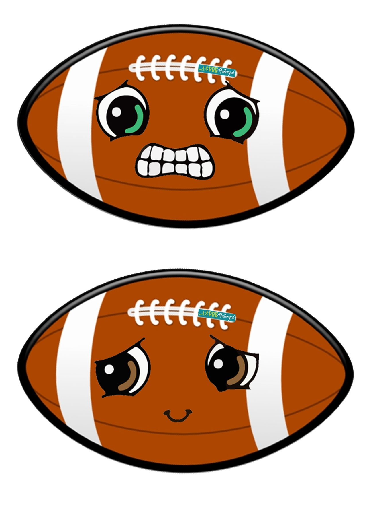 American Football Ball Emotions Premateryal Okluoncesi Preschool Emotion Americanfootball Ball Top
