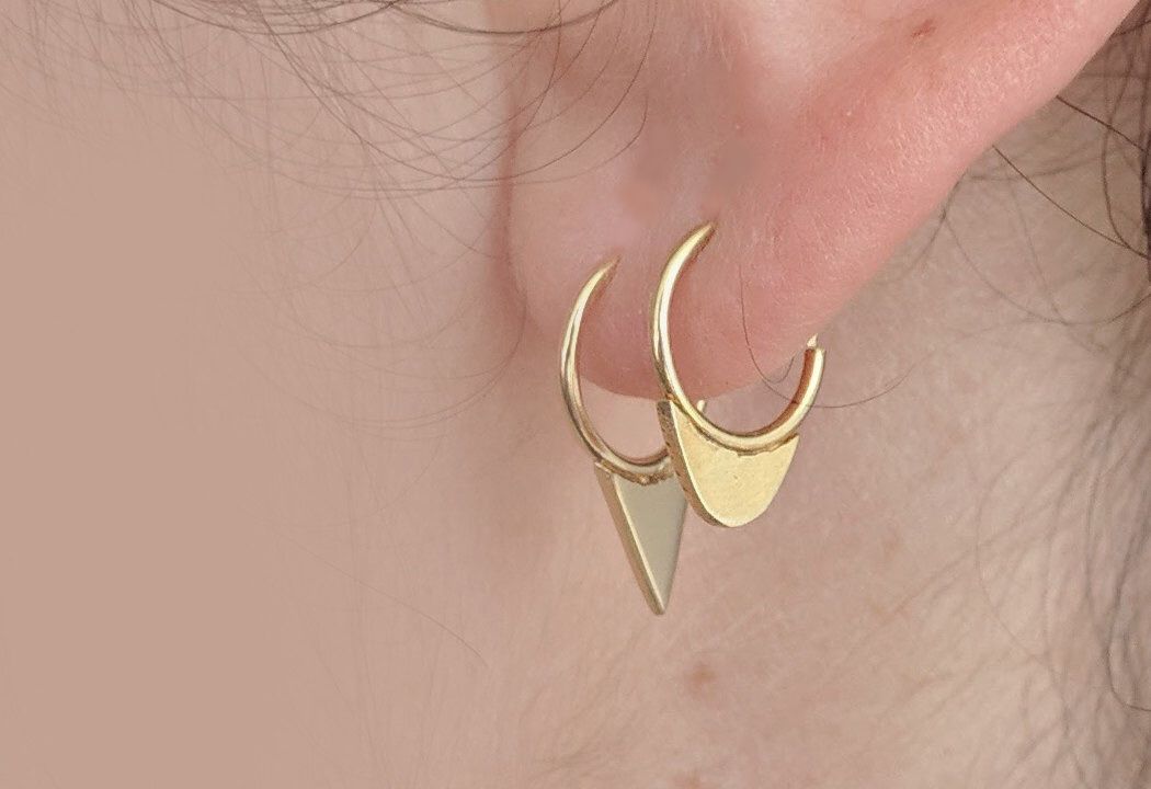 Gold Hoop Earrings Silver Hoops Small Tiny Gold Hoop Earrings Silver Hoops Small Tiny Etsy Geometric