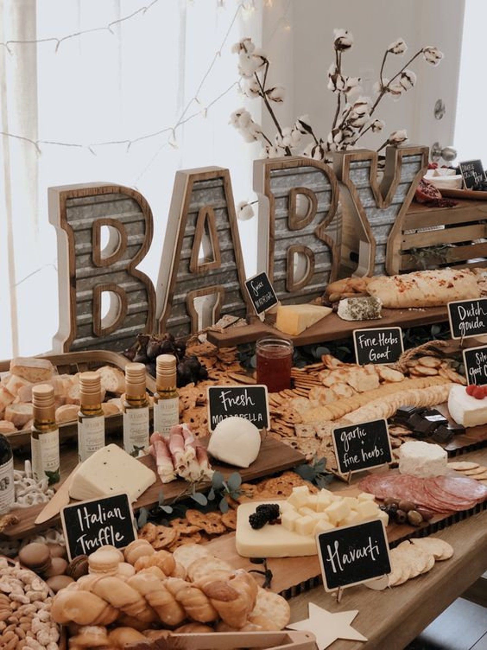 Baby Shower Invitation | Etsy Baby Shower Buffet, Shower Bebe, Baby Shower Brunch, Boy Baby Shower Themes, Baby Shower Winter, Baby Shower Foods, Simple Baby Shower, Boy Shower, Charcuterie Board
