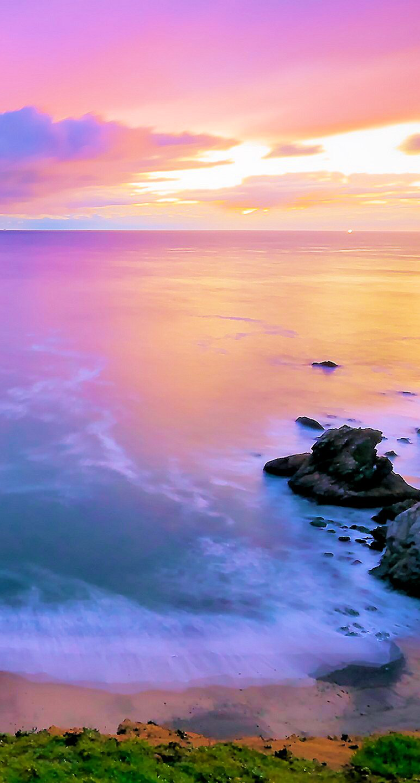 Hermoso Fondo De Pantalla Atardecer En La Playa