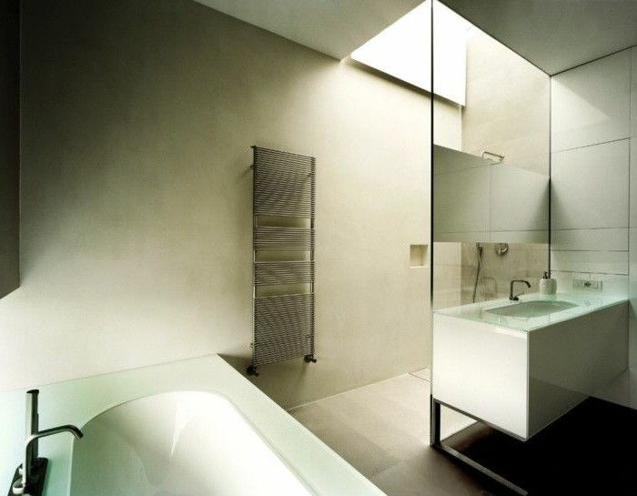 pareti-bagno-pittura-colore-chiaro-contesto-moderno-essenziale ... pareti-bagno-pittura-colore-chiaro-contesto-moderno-essenziale ...