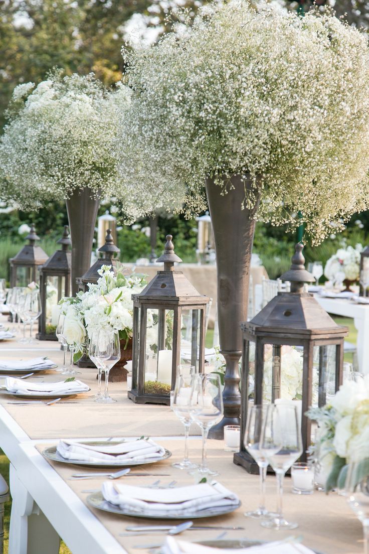 Baby's breath Garland table runner diy advice