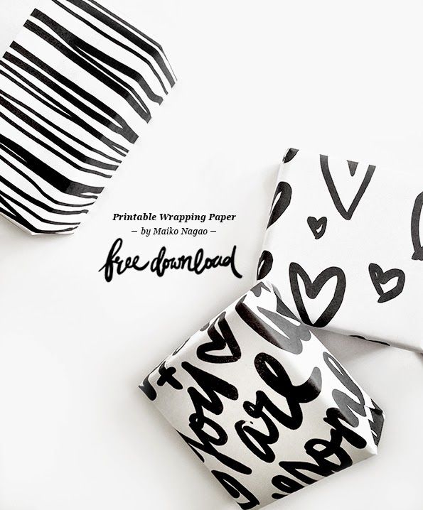 13 Nice Black and white wrapping paper designs for Kids