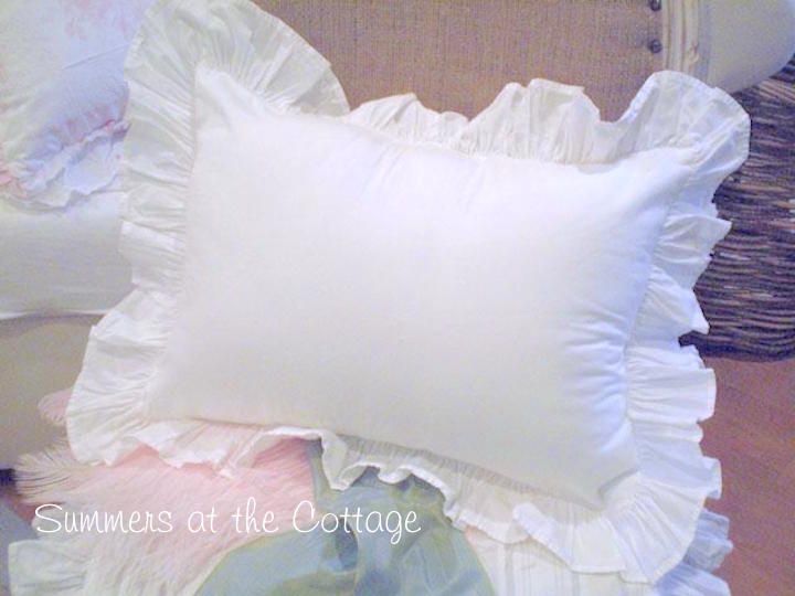 poplin white ruffle pillow sham French Crown Un Pillow | Pillows, Chic