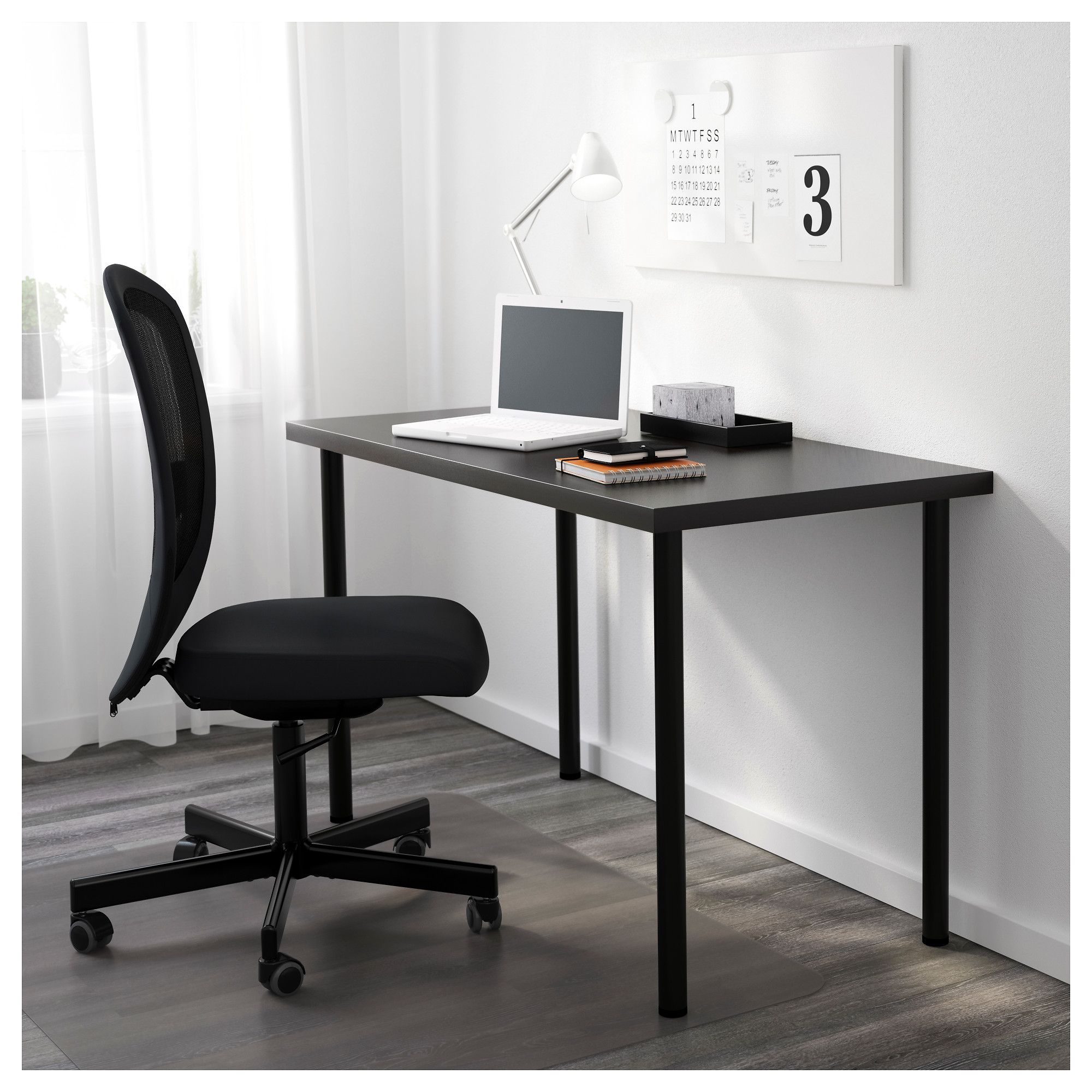 LINNMON ADILS Table black brown LINNMON ADILS Table black brown